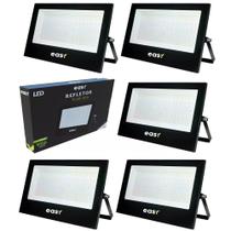 5 Refletor Led Easy 200W Luz Branco Frio 6500K Bivolt 127/220v