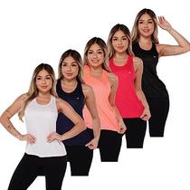 5 Regatas Feminina Dry Fit Fitness Academia