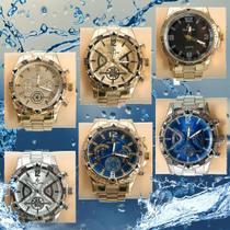 5 Relogios Masculino Pulseira Em Aço Dourado Prata Prova Dagua Rx 5 Relogios Masculino Pulseira Em Aço Dourado Prata Prova Dagua Rx