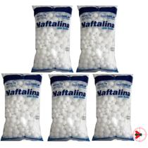 5 Repelentes Naftalina Anti Pragas Traças Morcegos E Pombos 1kg