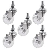 5 Rodizio Giratório GLAE 210 Gel 50mm Parafuso Rosca 3/8 Anti Risco 250kg 5 Rodizio Giratório GLAE 210 Gel 50mm Parafuso Rosca 3/8 Anti Risco 250kg