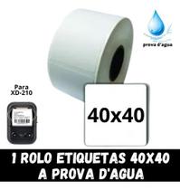 5 Rolo Etiqueta P/ Impressora Xd-210 - 40x40 Prova D'agua - XD MEGA