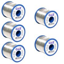 5 Rolos Estanho Para Solda Eletrônica 1mm 60x40 Cobixc 5 Rolos Estanho Para Solda Eletrônica 1mm 60x40 Cobixc