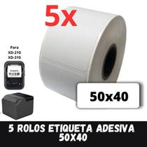 5 rolos etiqueta para gondola 50x40 - xd-210 xd-310 pt260 5 rolos etiqueta para gondola 50x40 - xd-210 xd-310 pt260