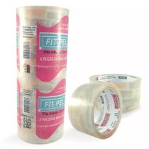 5 Rolos Fita Adesiva Transparente Larga Para Embalar Papelaria, Encomendas Ecommerce 48X45