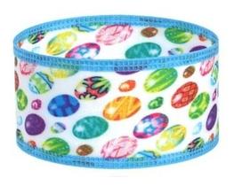 5 rolos Fita Ovinhos Páscoa 2,7cm X 2m cada Tafetá Aramadas