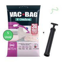 5 Saco Organizador A Vácuo Jumbo Mala Viagem 110x100cm + Bomba