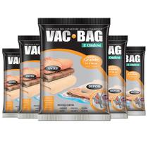 5 Saco Vácuo Vac Bag Ordene Grande 55x90 Reduz Espaço Mala