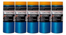 5 Salva Pintura 2,70m X 17m Revestimento Com Fita - Salvabras 5 Salva Pintura 2,70m X 17m Revestimento Com Fita - Salvabras