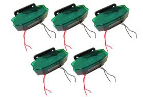 5 Sinaleira Lanterna Lateral Led Peixinho Caminhão Carreta Com Vigia Verde 5 Sinaleira Lanterna Lateral Led Peixinho Caminhão Carreta Com Vigia Verde