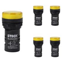 5 Sinaleiro LED 22,5mm Steck 220V Luminoso AM SLDS2203