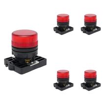 5 Sinaleiro LED Steck Luminoso Vermelho SLLSL1 Max Botton