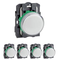 5 Sinaleiro Ø22mm Plástico P/ Lâmpada Ba9s Branco até 250V Schneider