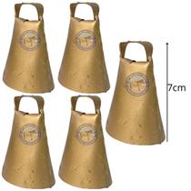 5 Sino de latão chocalho Sincerro Cabras Bode Cabritos Bezerros Garrotes Boi Vaca Touro 7cm