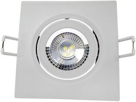 5 Spot Dicroica Led Quadrado 5w Cob Smd 3000k Branco Quente