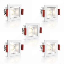 5 Spot Embutido Led Micro Downlight Pontual 4000k Sala Bet88