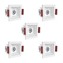 5 Spot Embutido Mini Led Downlight Recuado Sala 3000K Bet55