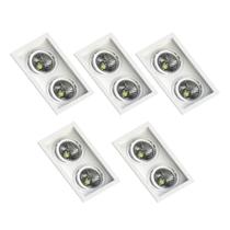 5 Spot Embutir Branco AR70 Base GU10 Save Energy 110/220v