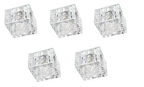 5 Spot Embutir Cristal K9 7cm Quadrado Quarto Escritorio AC974 5 Spot Embutir Cristal K9 7cm Quadrado Quarto Escritorio AC974