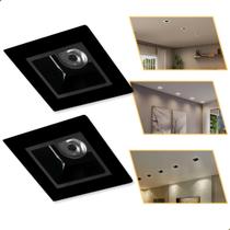 5 Spot Embutir De Led 2w 3000k Mini Quadrado Pra Teto 5 Spot Embutir De Led 2w 3000k Mini Quadrado Pra Teto