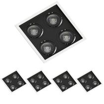 5 Spot Embutir Quádruplo Par20 Branco/Preto Save Energy 5 Spot Embutir Quádruplo Par20 Branco/Preto Save Energy