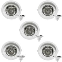 5 Spot Embutir Recuo AR111 + Lâmpada LED 12W 4000K Save Energy