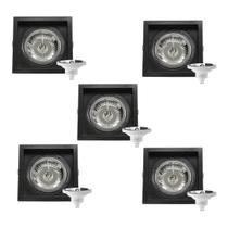 5 Spot Embutir Recuo AR111 + Lâmpada LED 12W 4000K Save Energy