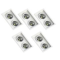 5 Spot Embutir Recuo Save Energy Duplo Par30 E27 Branco