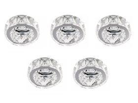 5 Spot Pastilhas De Cristal Embutido Redondo Sala Ac972 5 Spot Pastilhas De Cristal Embutido Redondo Sala Ac972