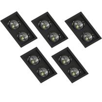 5 Spots Embutir Recuado P/ 2 Lâmpada Ar70 Gu10 Save Energy