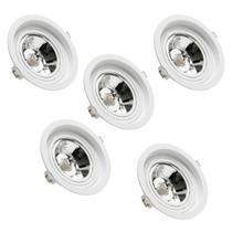 5 Spots GU10 Redondo Recuado Embutir AR111 Save Energy