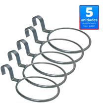 5 Suporte Anel 12cm Com Encaixe P/ Pallet, Treliça Sem Vaso