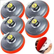 5 Suporte Para Lixa tiras autocolantes Boina 125mm 5'' Disco Prato Borracha Furadeira Lixadeira Esmerilhadeira