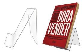 5 Suportes Expositores Livros Dvds Tablet Agenda Acrilico Ps