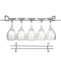 5 Suportes Para Taças Cromado Decoração Bar Vinho 25cm 5 Suportes Para Taças Cromado Decoração Bar Vinho 25cm