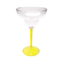 5 Taças Margaritas Acrílica Base Cristal Coloridas 350ml
