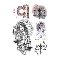 5 Tatuagens Temporárias Tema Signo Libra