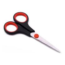 5 Tesoura Ponta Fina Cabo Plástico Pequena 13,5cm