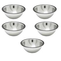 5 Tigela Inox Redonda 18cm Bolw Saladas Massas 900ml 5 Tigela Inox Redonda 18cm Bolw Saladas Massas 900ml