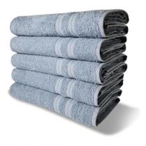 5 Toalhas De Banho Grande Grossa 80x150cm Lisboa Az Claro 5 Toalhas De Banho Grande Grossa 80x150cm Lisboa Az Claro