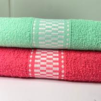 5 toalhas kit basico decorativo com detalhes confortável para sua casa