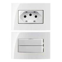 5 Tomada 3 Pinos 10a + 2 Tomada 20a + 2 Interruptor Duplo Paralelo Embutir Movel Branco 5 Tomada 3 Pinos 10a + 2 Tomada 20a + 2 Interruptor Duplo Paralelo Embutir Movel Branco