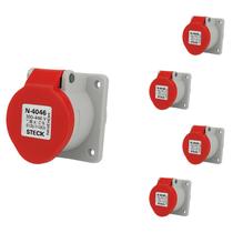 5 Tomada Embutir Newkon 16A 3P+T Steck 380/440V IP44 N4046 5 Tomada Embutir Newkon 16A 3P+T Steck 380/440V IP44 N4046