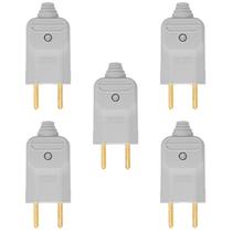5 tomada plug Macho Prensa Cabo 2 Pinos finos 10a Margirius 5 tomada plug Macho Prensa Cabo 2 Pinos finos 10a Margirius