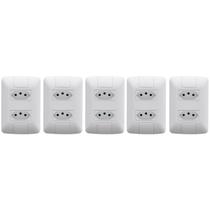 5 Tomadas Dupla Tramontina 10a Aria Sem Parafuso Oferta 5 Tomadas Dupla Tramontina 10a Aria Sem Parafuso Oferta