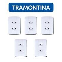 5 Tomadas Dupla Tramontina 20a Aria Sem Parafuso Oferta