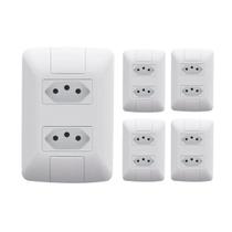 5 Tomadas Duplas 20A Branca Tramontina aria 5 Tomadas Duplas 20A Branca Tramontina aria