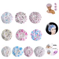 5 Toucas de Banho Impermeável Com Elástico Reutilizável