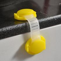 5 Trava Segurança Multiuso Flexível Gavetas Portas Pequenas - Amarela 5 Trava Segurança Multiuso Flexível Gavetas Portas Pequenas - Amarela