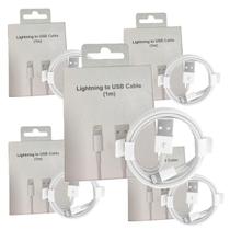 5 un Cabo USB-IOS Lightning 1m Branco